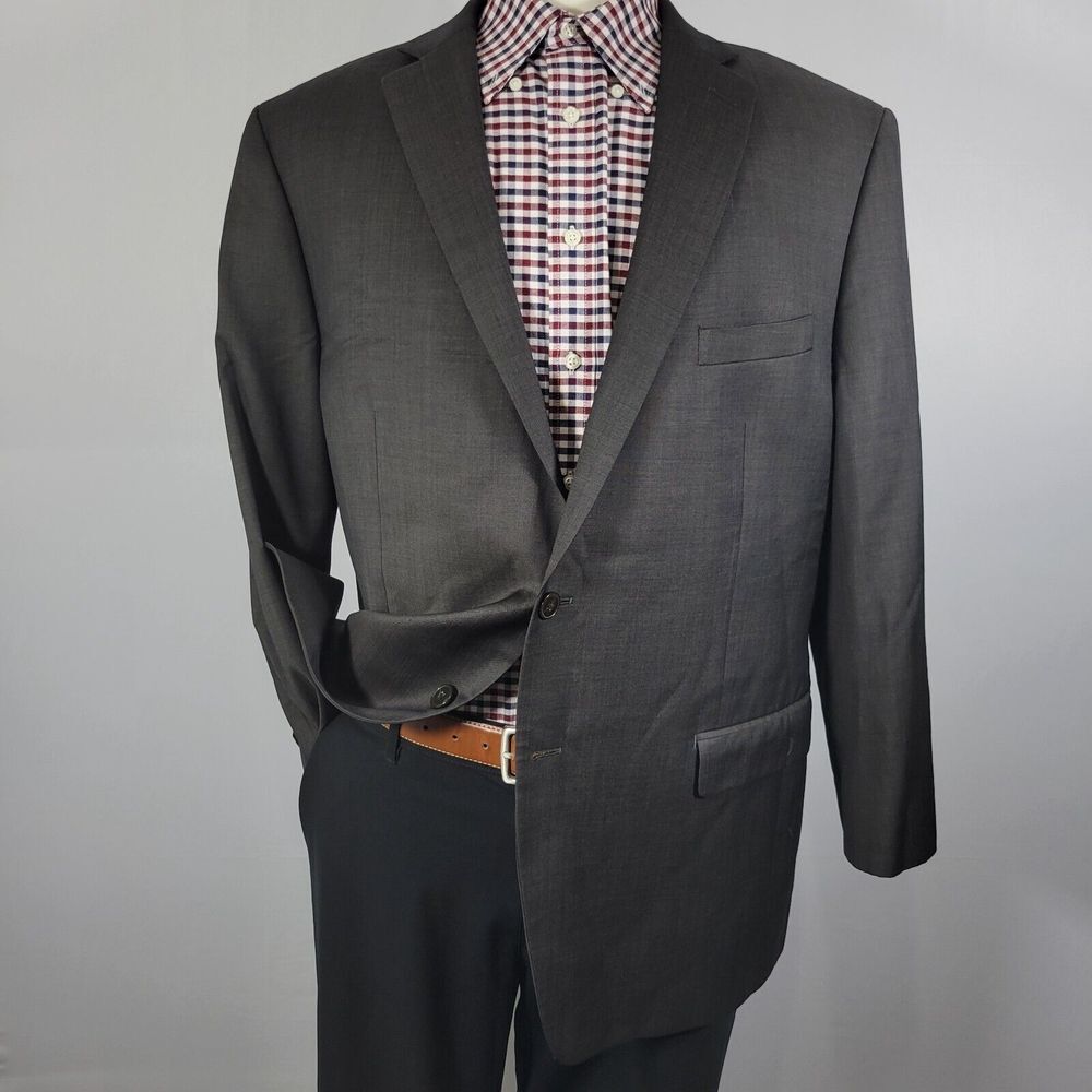 Calvin Klein Men's Sport Coat Blazer Two Button Dark Brown Wool Size‎ 46R